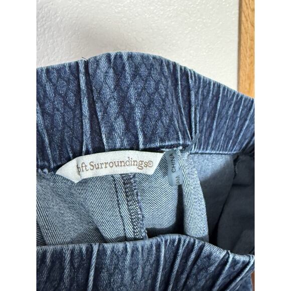 Soft Surroundings Pull On Stretch Denim Jeans Large Printed - Picture 3 of 5